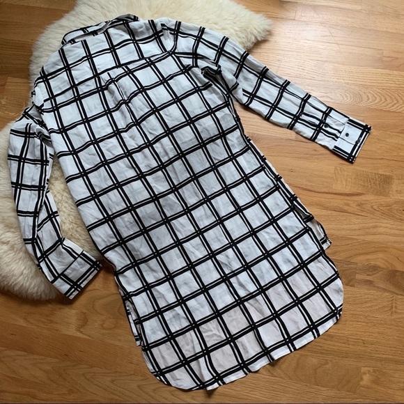 Wetseal Window Pane Plaid Button Down Long Tunic M - Picture 7 of 7